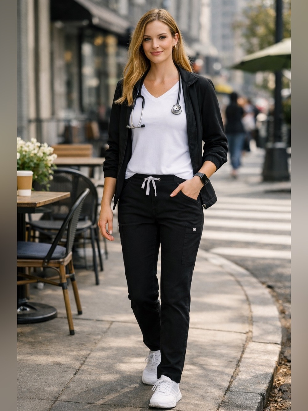 FIGS Black Technical Collection Scrub Pants XXS Drawstring Zip Pocket
